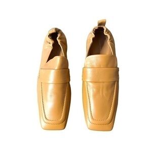 New ▶️ Mansur Gavriel ◀️ Square Toe Loafers Lambskin Leather Size 36 1/2